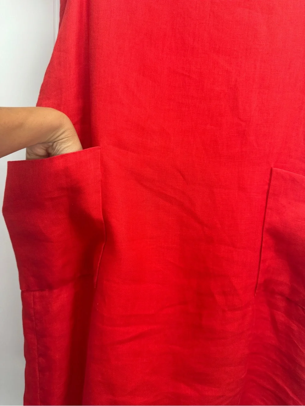 Kate Spade Red Linen Shift Dress